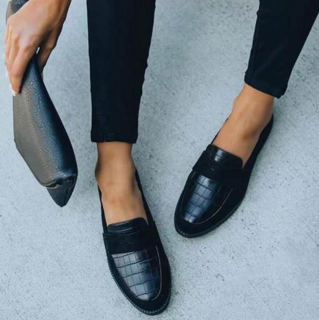 Mocassins Classiques à Bout Ronde pour Femmes