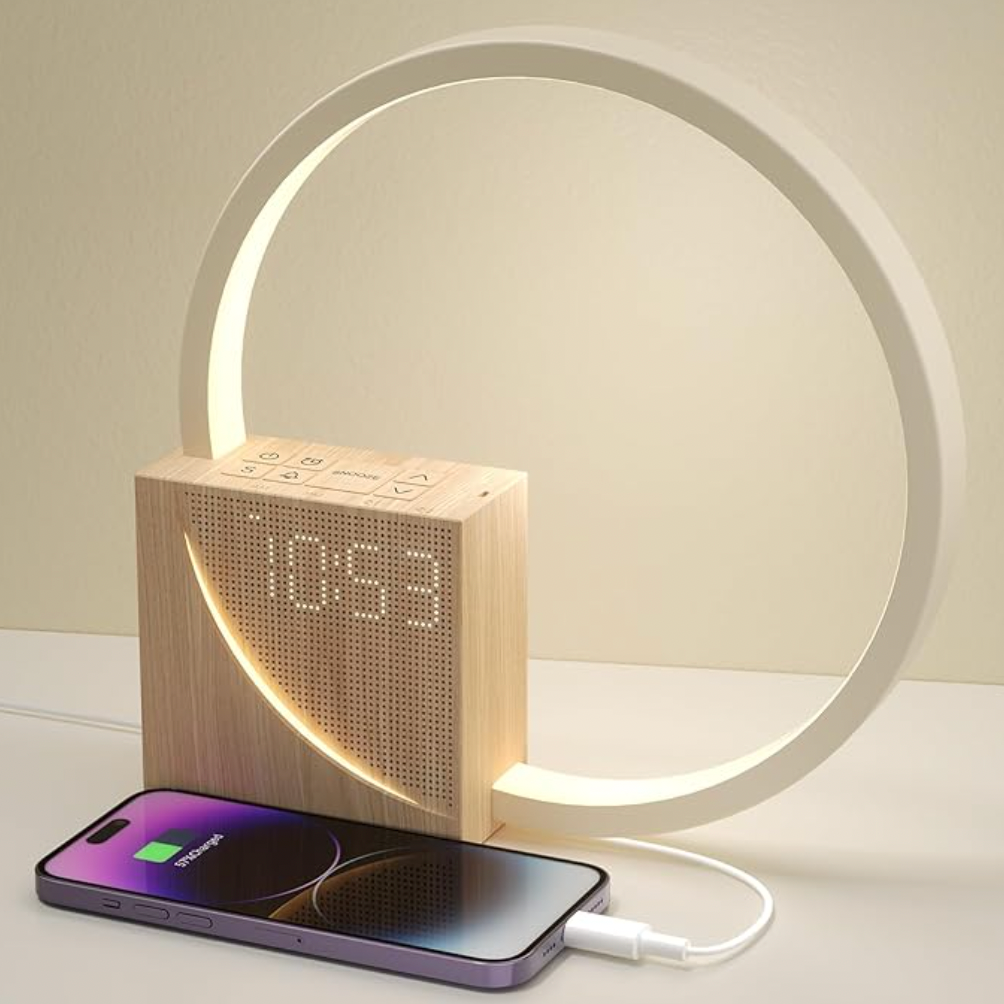 Lampe de Table Réveil LED Élégante à Tactile