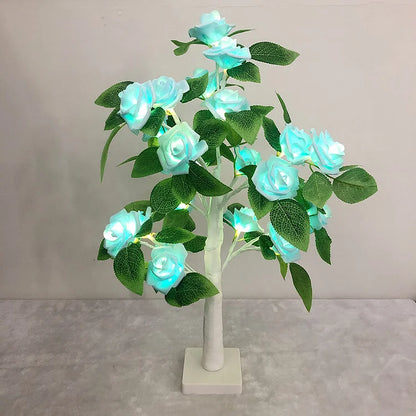 Lumières Arbre Rose Noël Enchantes