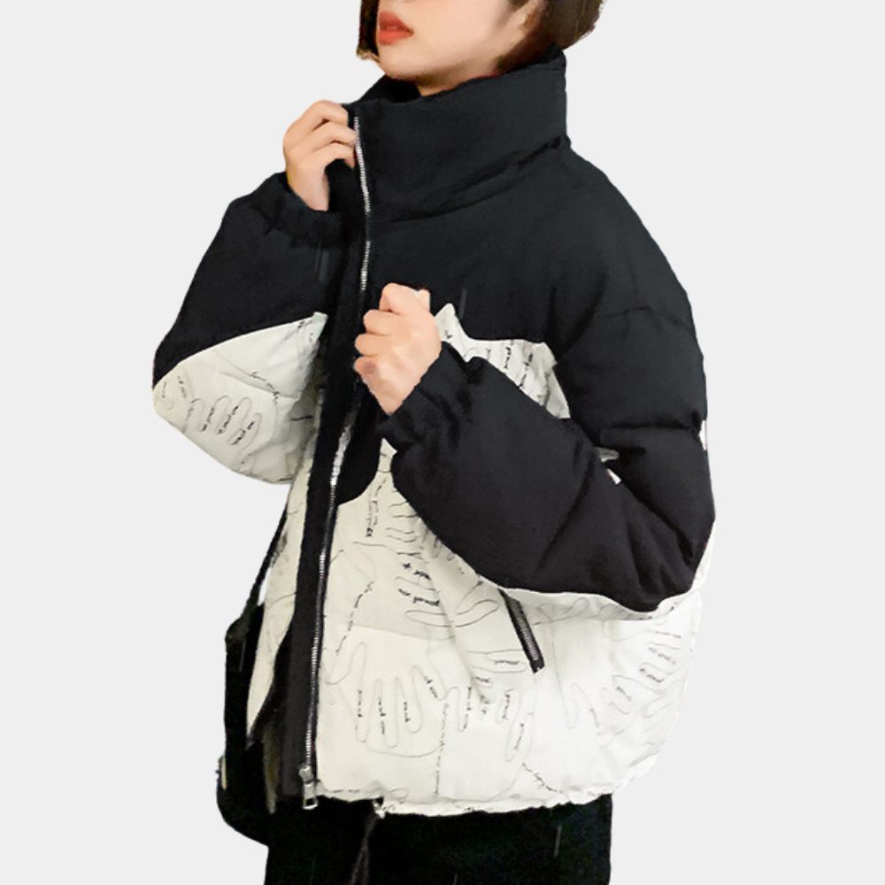 Veste Femme Puffer Quiltée Zippée D'hiver