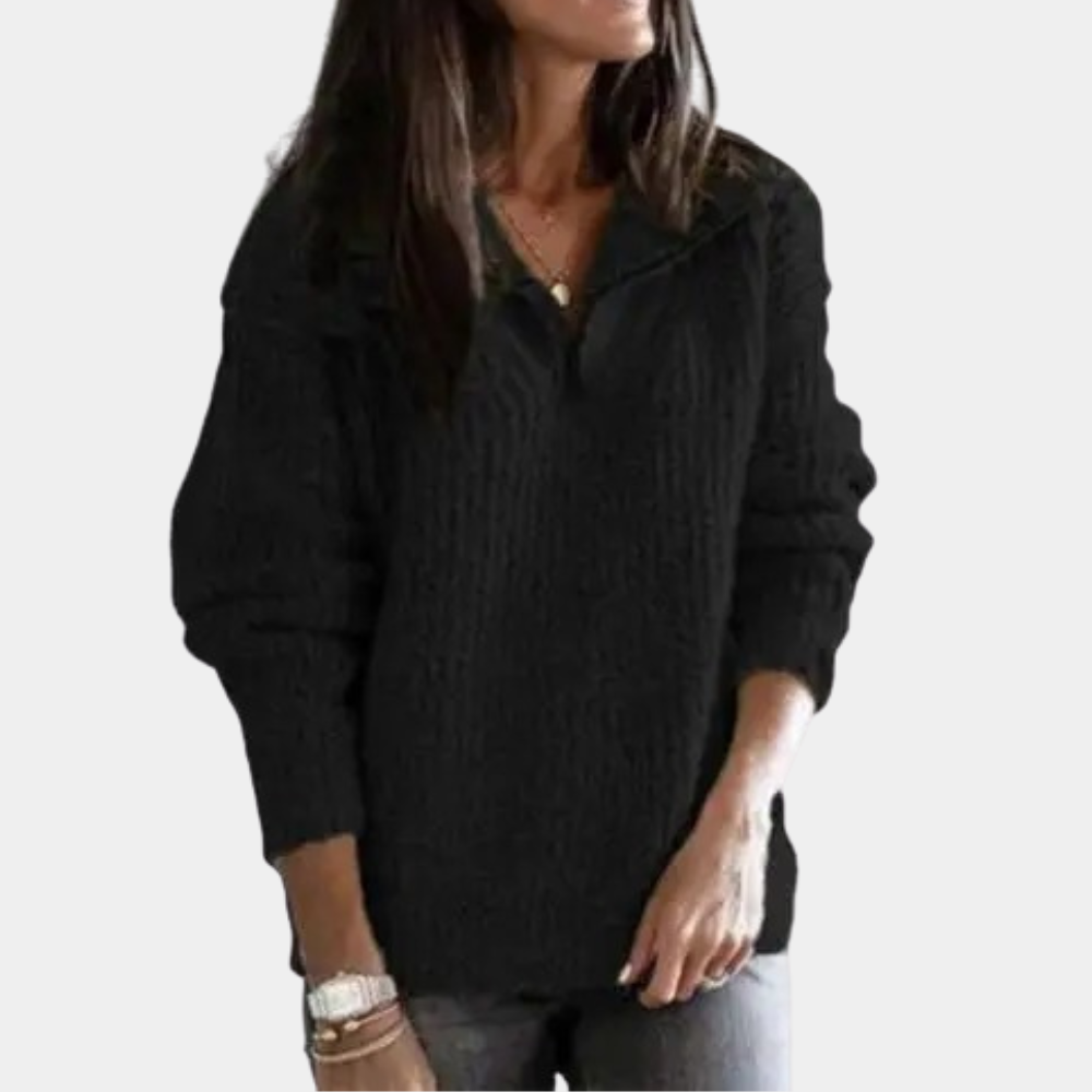 Pull Tricot Demi Zip Douillet pour Femmes