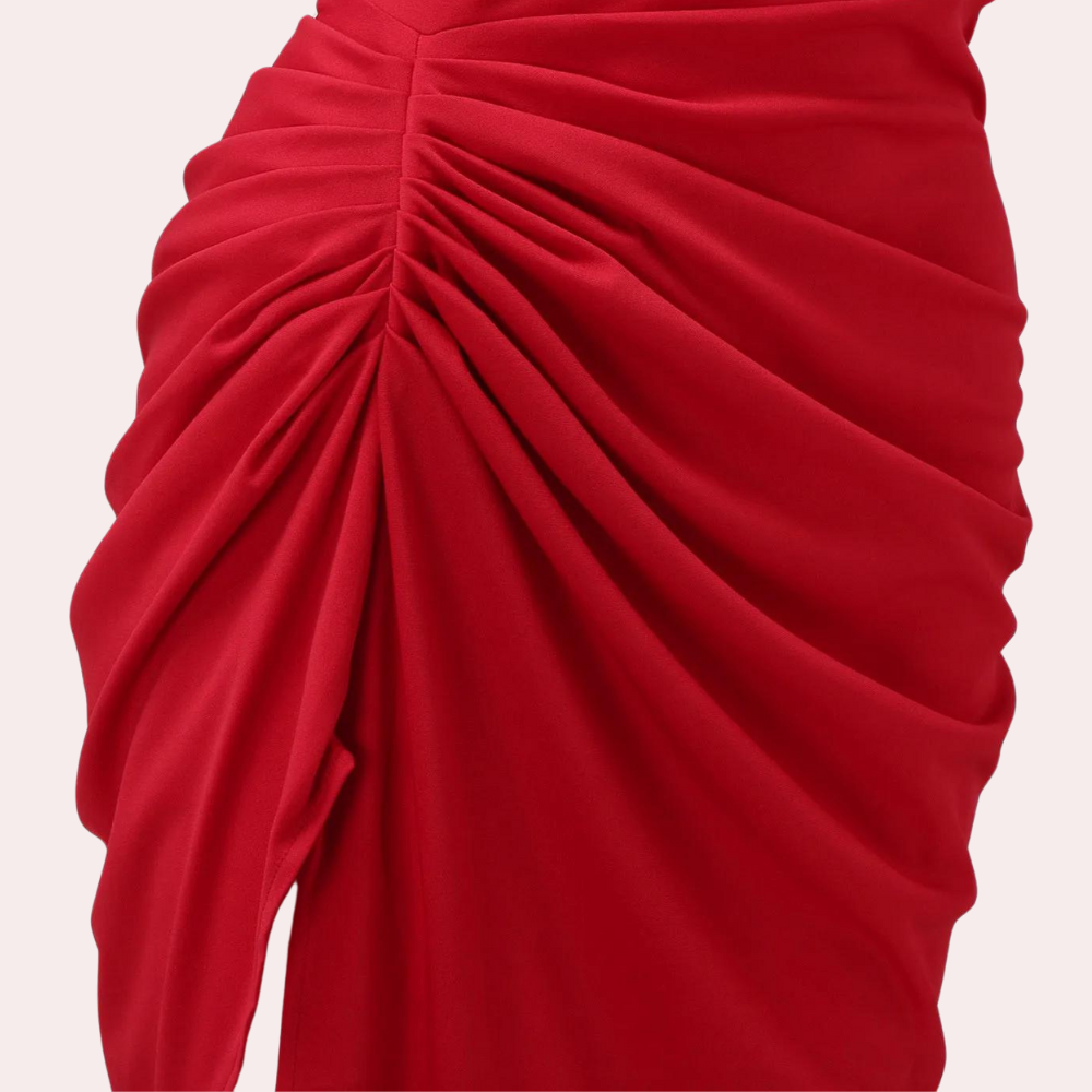 Robe Plissée Asymétrique Sans Manches À Sequins Pour Femme