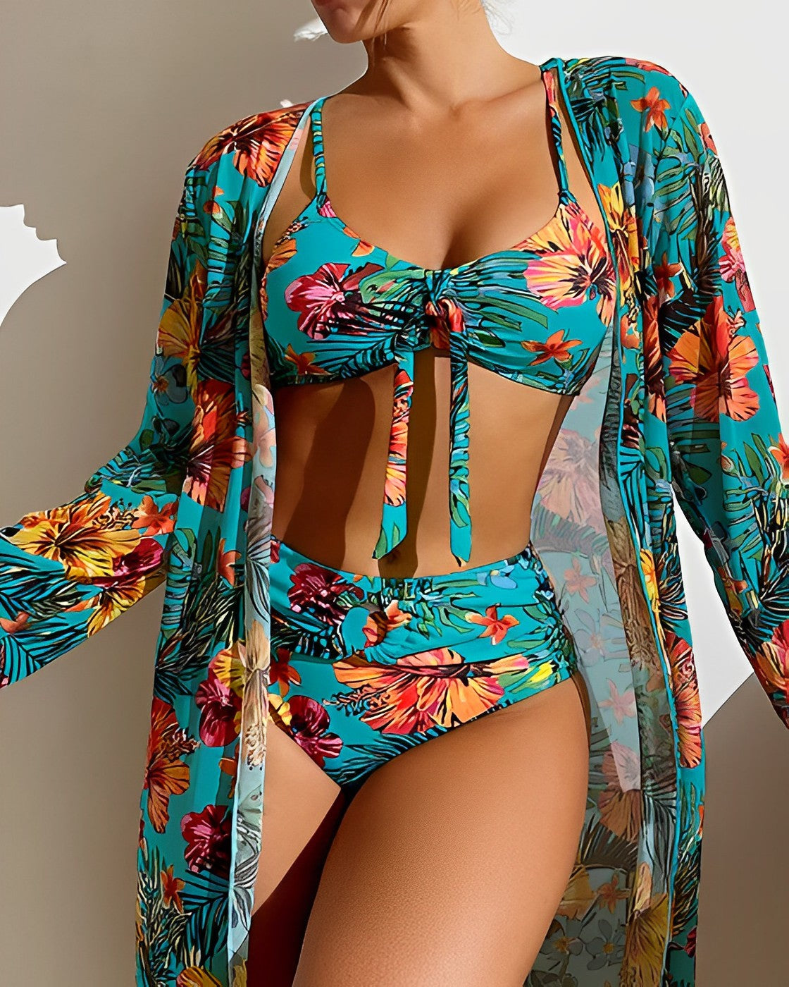 Femmes Ensemble Bikini Floral Élégant Deux Pièces