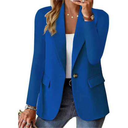 Blazer Chic à Manches Longues Slim Pour Femmes