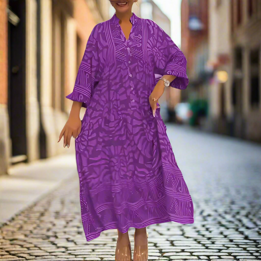 Robe décontractée ample imprimée pour femme