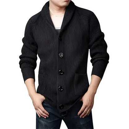 Cardigan d’Hiver Boutonné en Maille Stylé pour Hommes