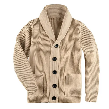 Cardigan d’Hiver Boutonné en Maille Stylé pour Hommes