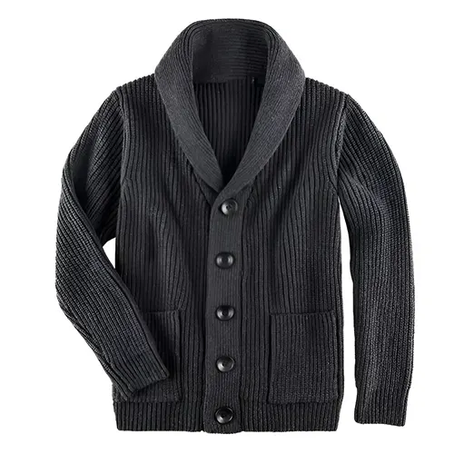 Cardigan d’Hiver Boutonné en Maille Stylé pour Hommes