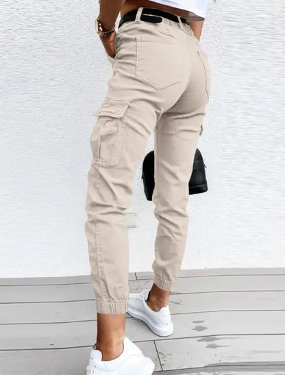 Pantalon Cargo Taille Haute Stylé pour Femme