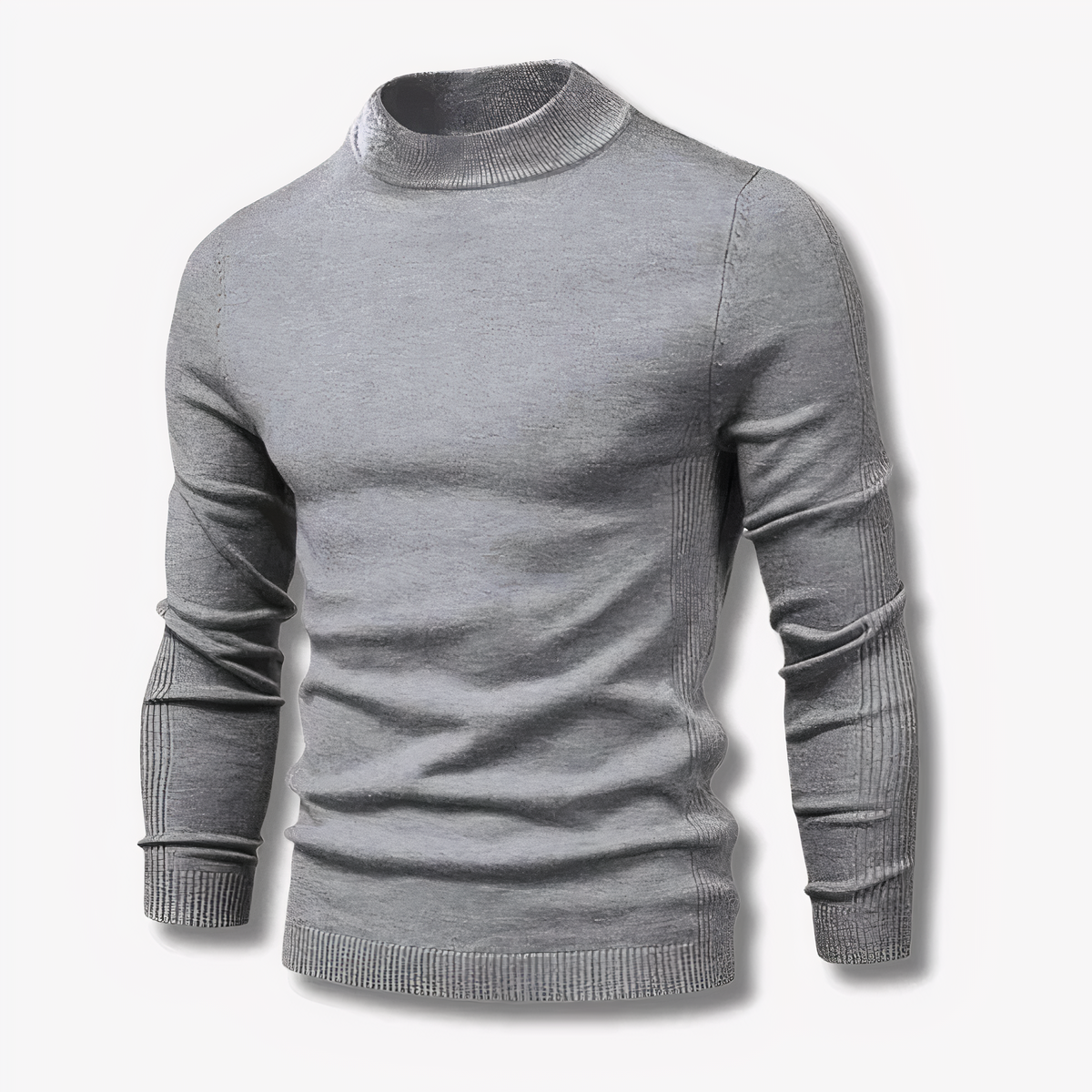 Pull Ajusté à Col Rond Stylé pour Hommes