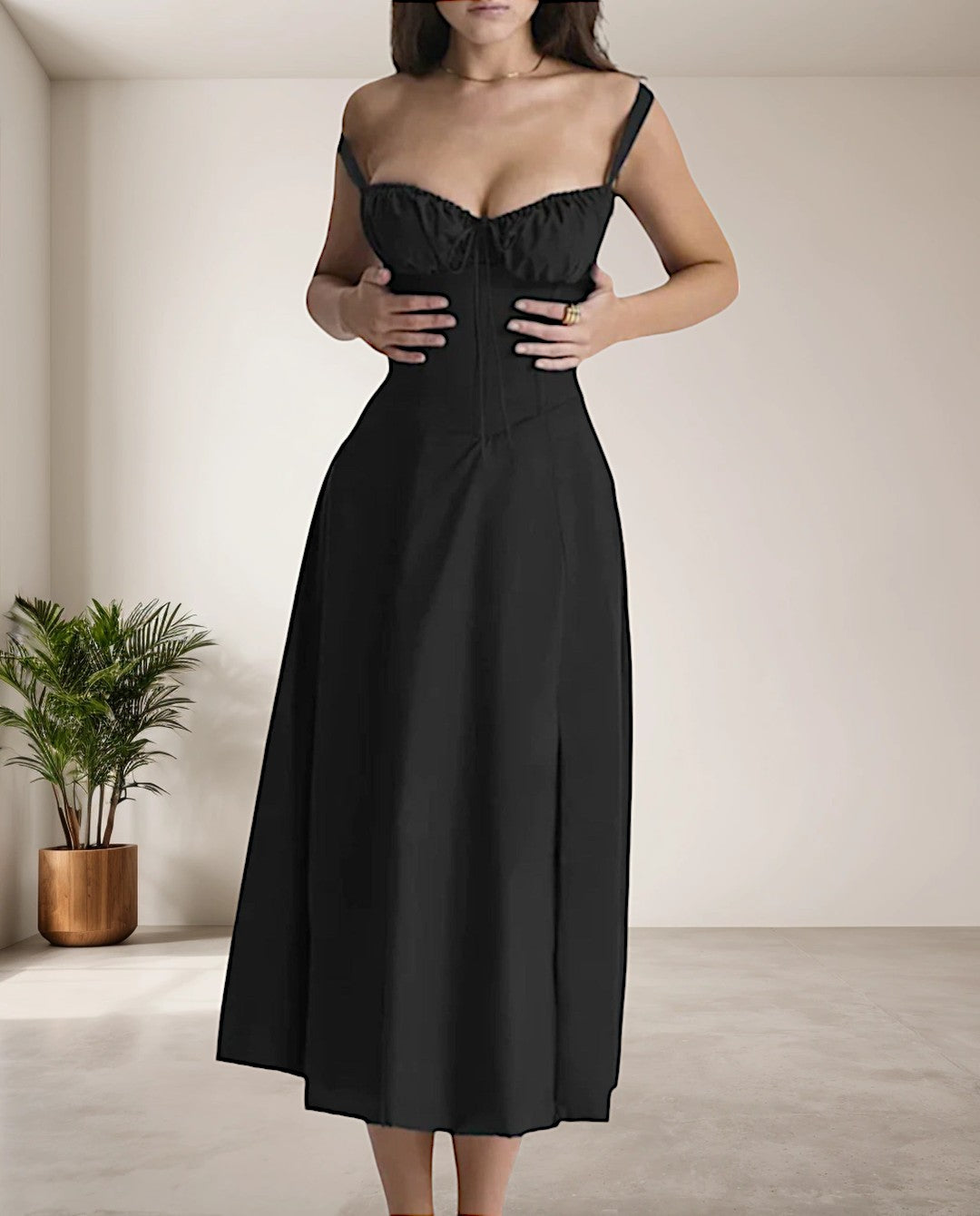 Robe Femme Mi longue à Bretelles Ajustables