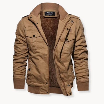 Veste Zippée Cargo en Coton Moderne pour Homme