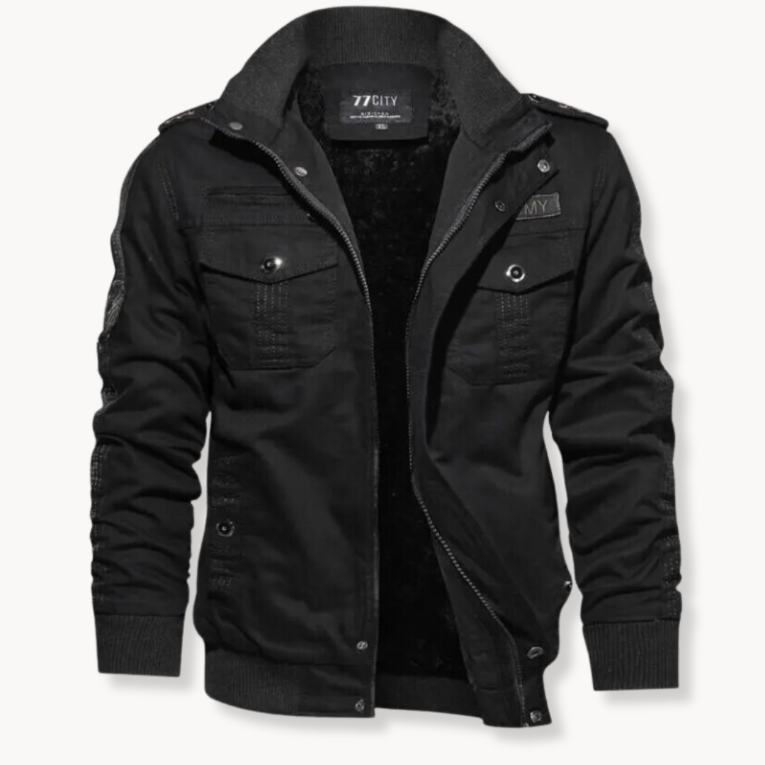 Veste Zippée Cargo en Coton Moderne pour Homme