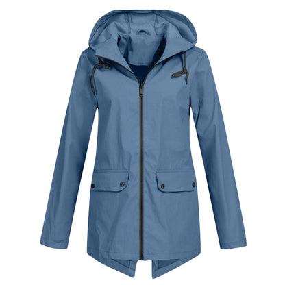 Manteau Moderne Imperméable Léger à Capuche pour Femme