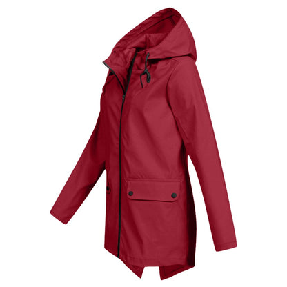 Manteau Moderne Imperméable Léger à Capuche pour Femme