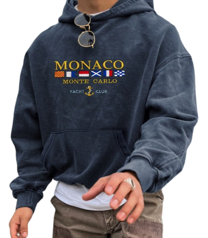 Pull à capuche luxueux Old Money Monaco hommes