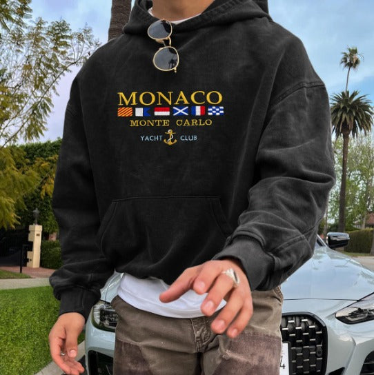 Pull à capuche luxueux Old Money Monaco hommes