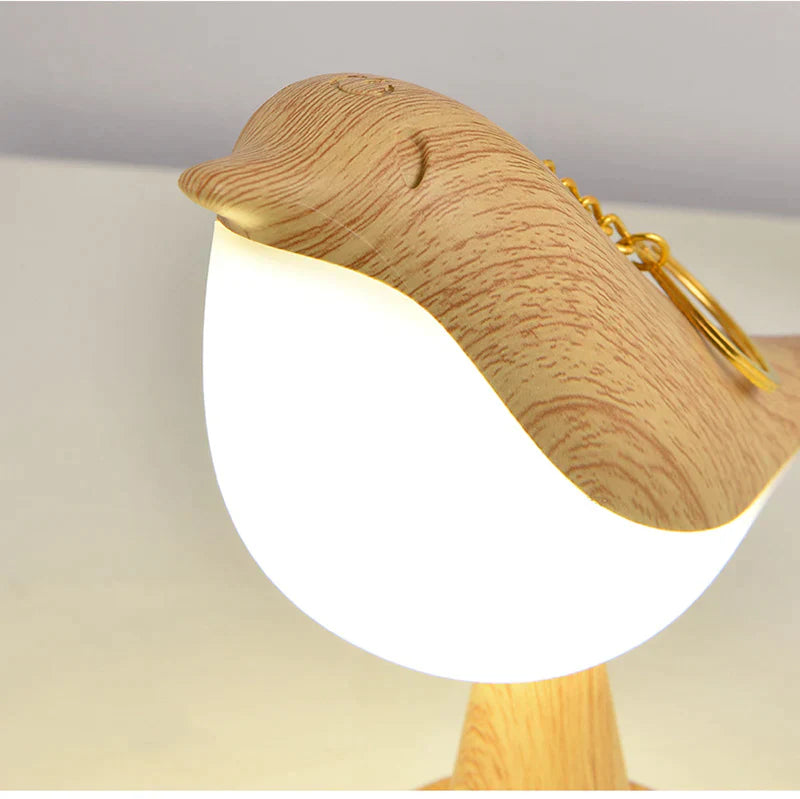 Lampe de Table Moderne en Forme d’Oiseau en Bois