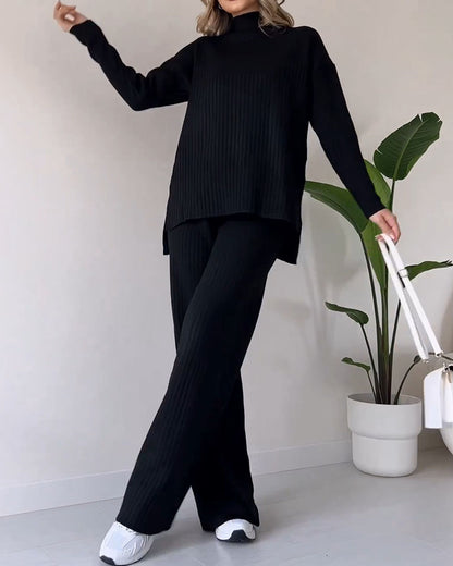 Ensemble Deux Pièces Col Roulé Chic Confortable