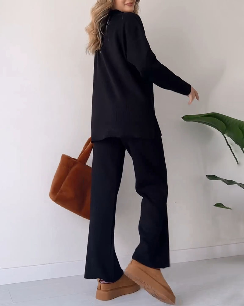 Ensemble Lounge Chic Oversize à Manches Longues pour Femmes