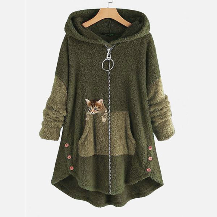 Manteau En Peluche Chouette et Amusant Femmes