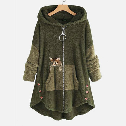 Manteau En Peluche Chouette et Amusant Femmes