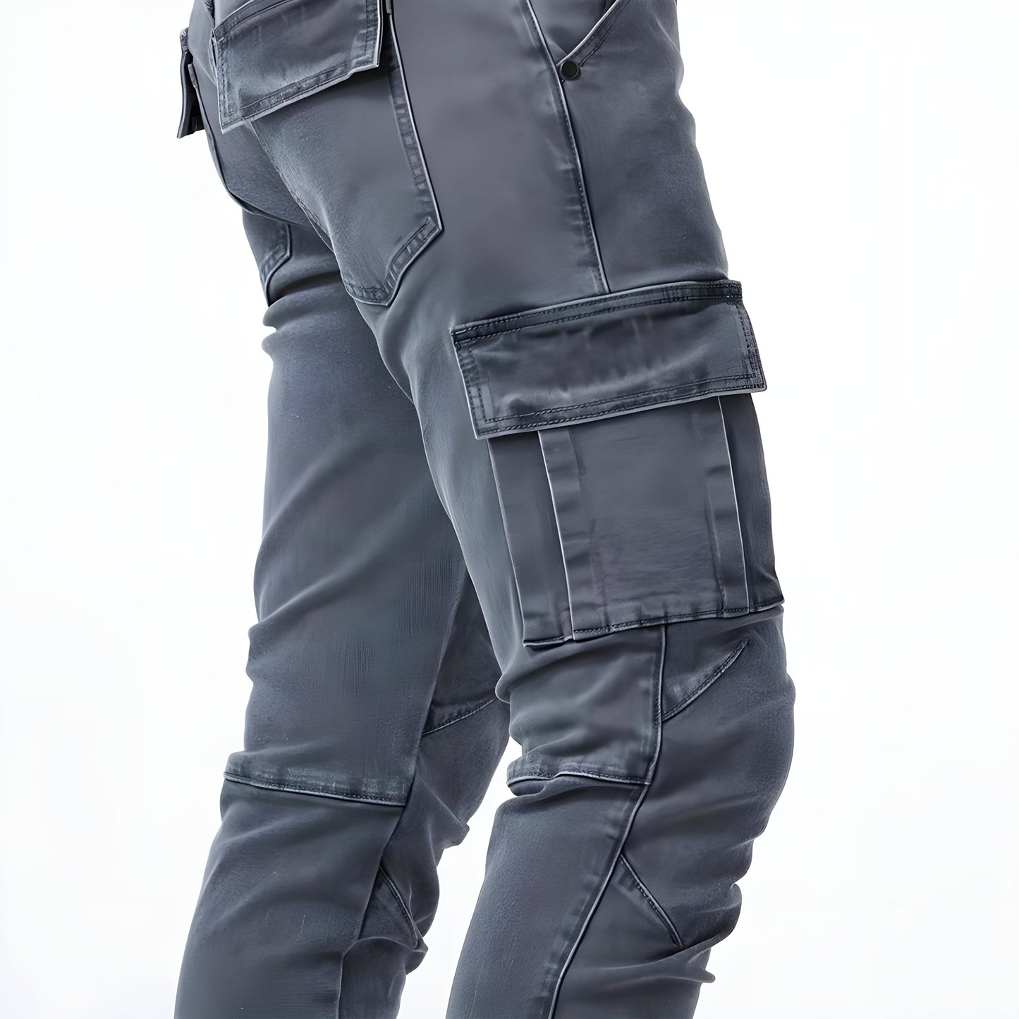 Pantalon Cargo en Denim Extensible Confortable Homme