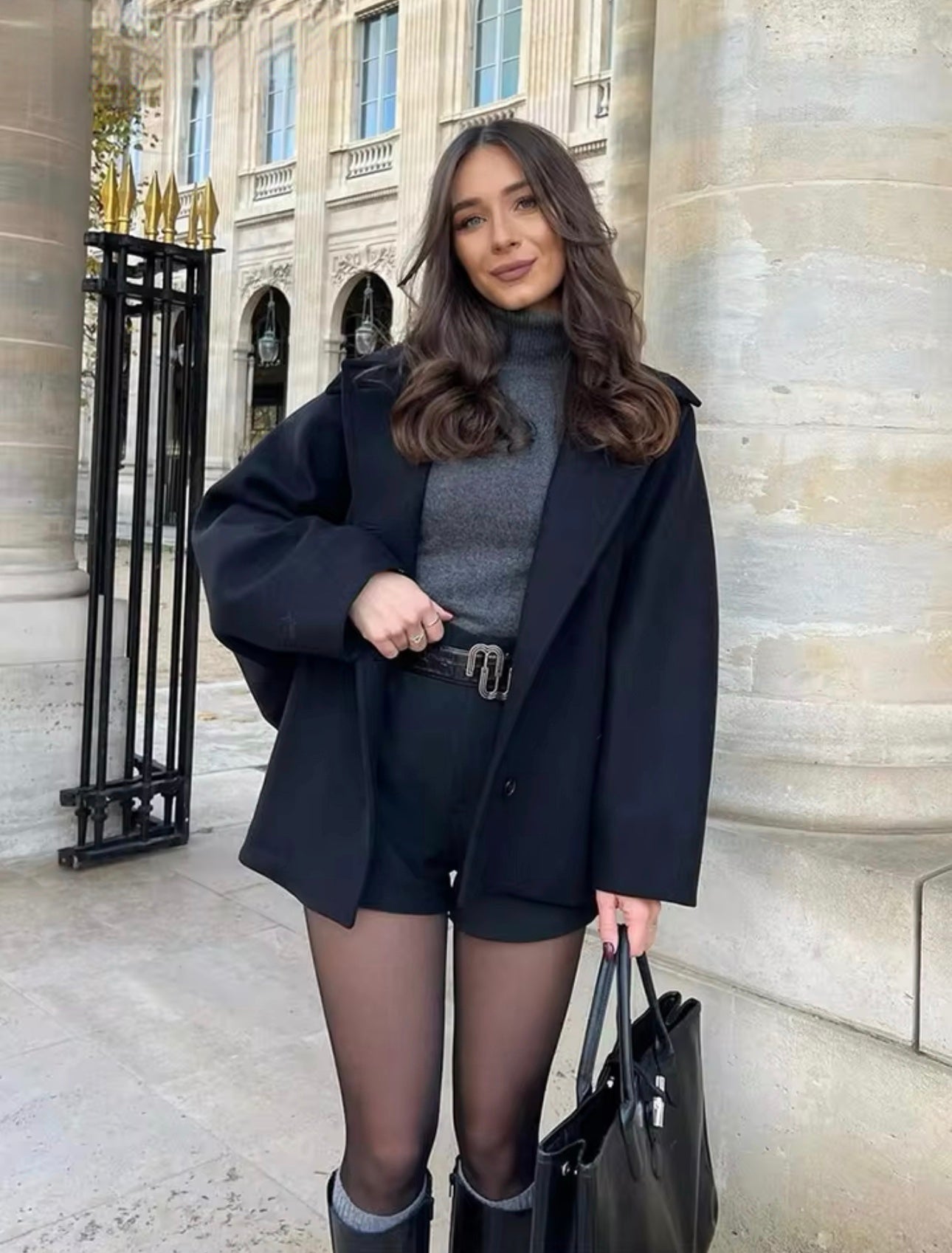 Manteau douillet exquis surdimensionné pour femmes