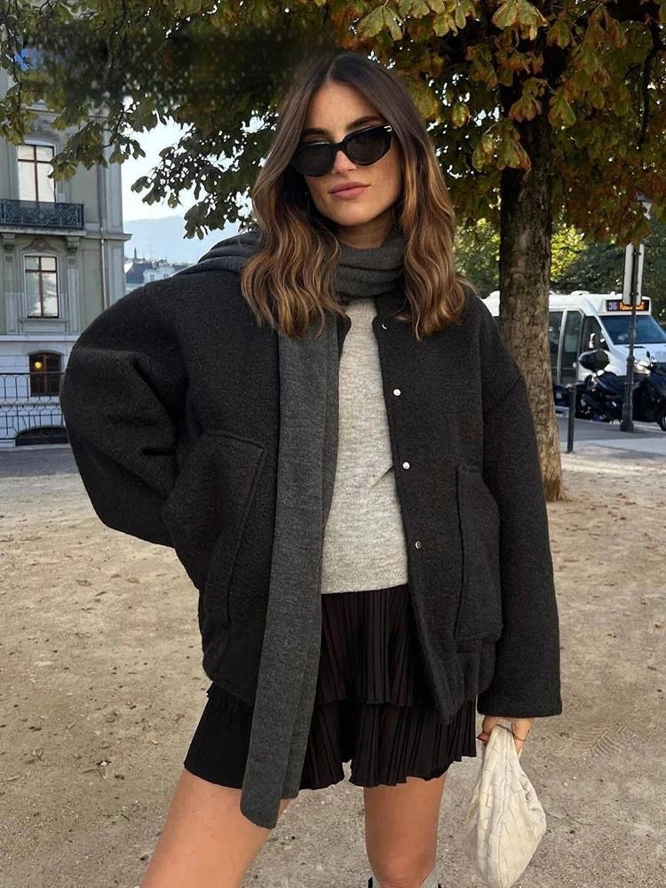 Veste Bomber Oversized Élégante pour Femmes