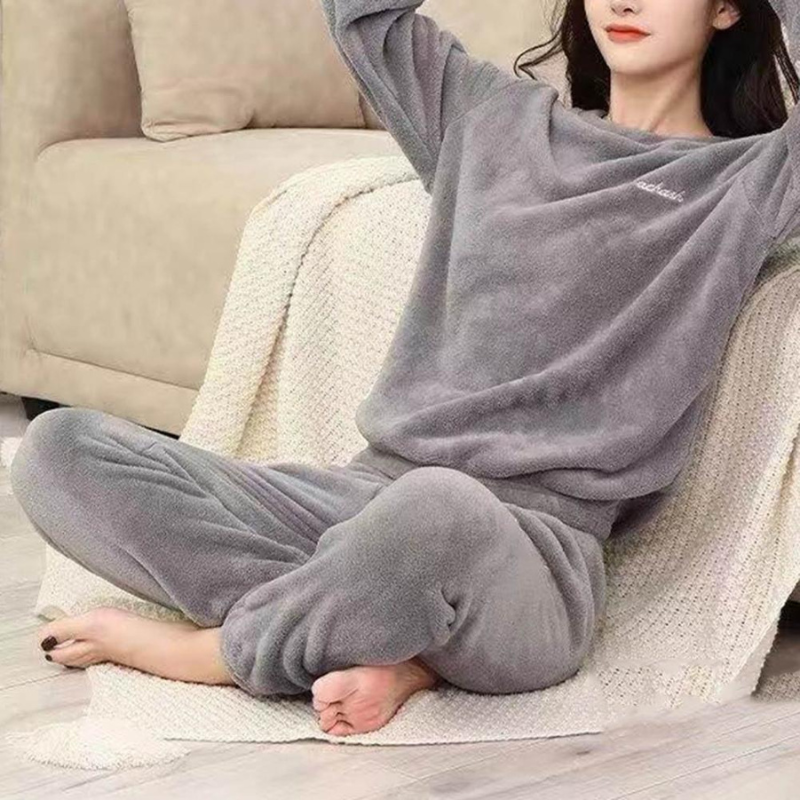 Ensemble Pyjama Chandail Fleece Stylé pour Femmes