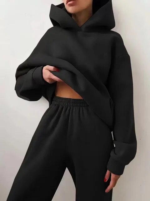 Ensemble Sweat à Capuche et Pantalon de Jogging Femmes