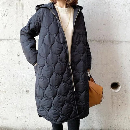 Manteau Parka à Capuche à Motifs losanges Femmes