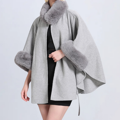 Veste Style Cape Chic avec Ceinture pour Femmes