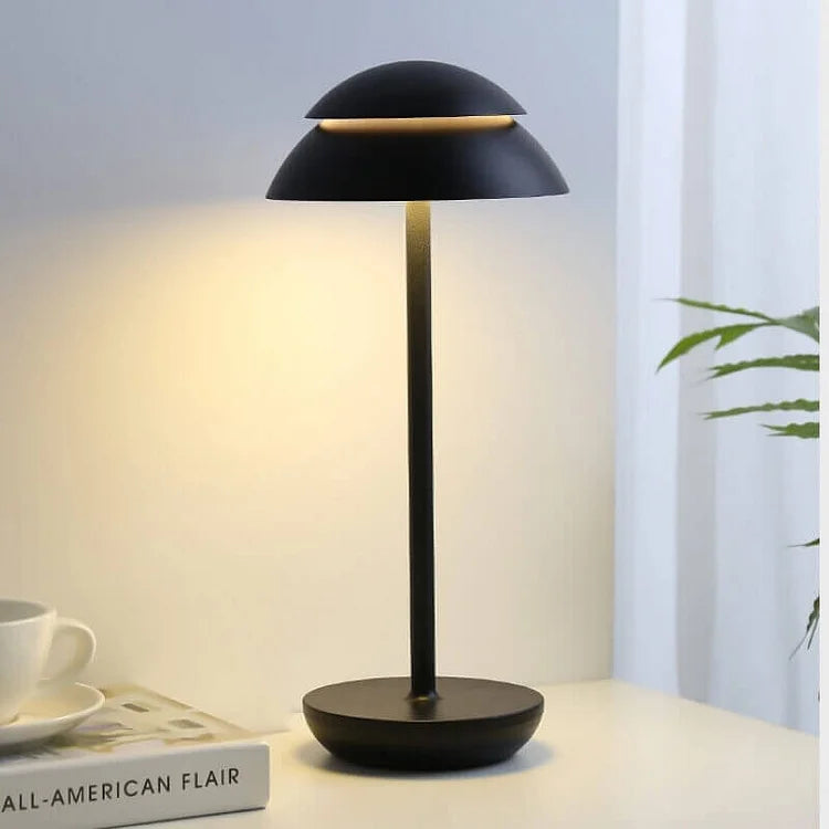 Lampe de Table Sans Fil Double Champignon Moderne