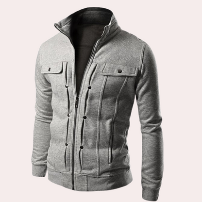 Veste Zippée à Col Haut Moderne pour Homme