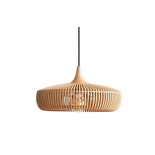 Luminaire suspendu moderne en bois Japandi