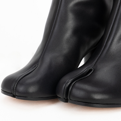 Bottes Noires Tabi à Bout Fendu pour Femmes