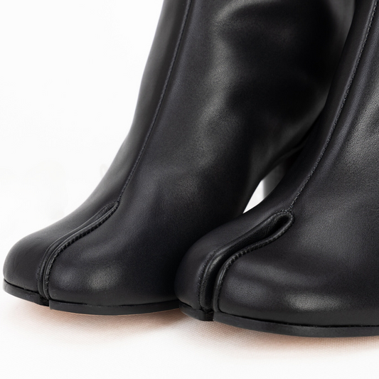 Bottes Noires Tabi à Bout Fendu pour Femmes