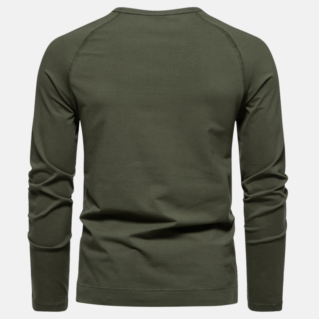 Pull Moderne Ajusté en Coton Col Rond pour Hommes