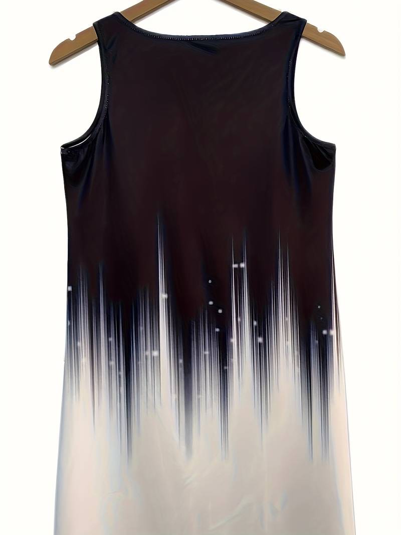 Robe Mini Sans Manches Tie Dye Imprimé pour Femme