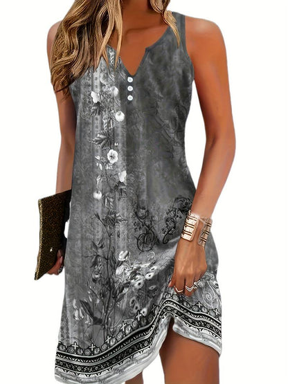 Robe Mini Sans Manches Tie Dye Imprimé pour Femme
