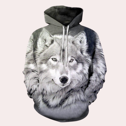 Sweat à Capuche Imprimé Animal Stylé pour Homme