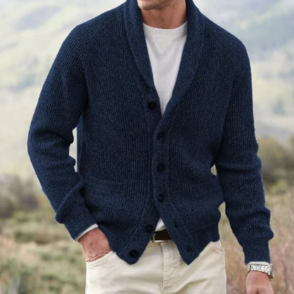 Cardigan Vintage en Laine à Décolleté en V Hommes