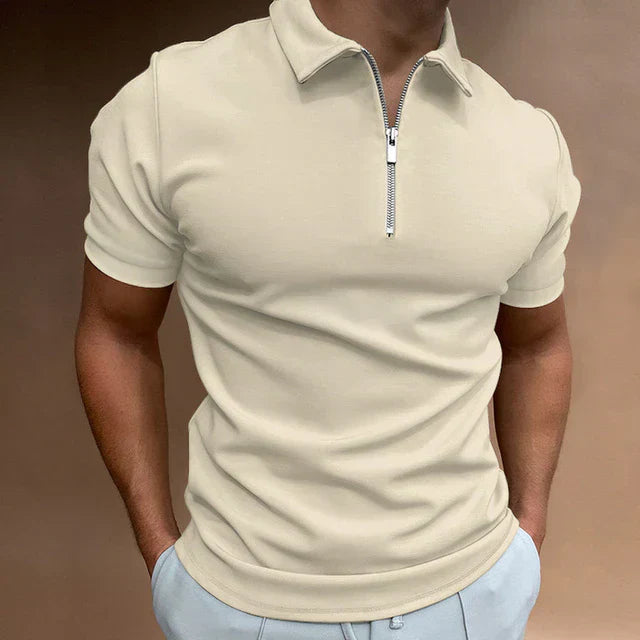 Polo zippé haut de gamme pour hommes