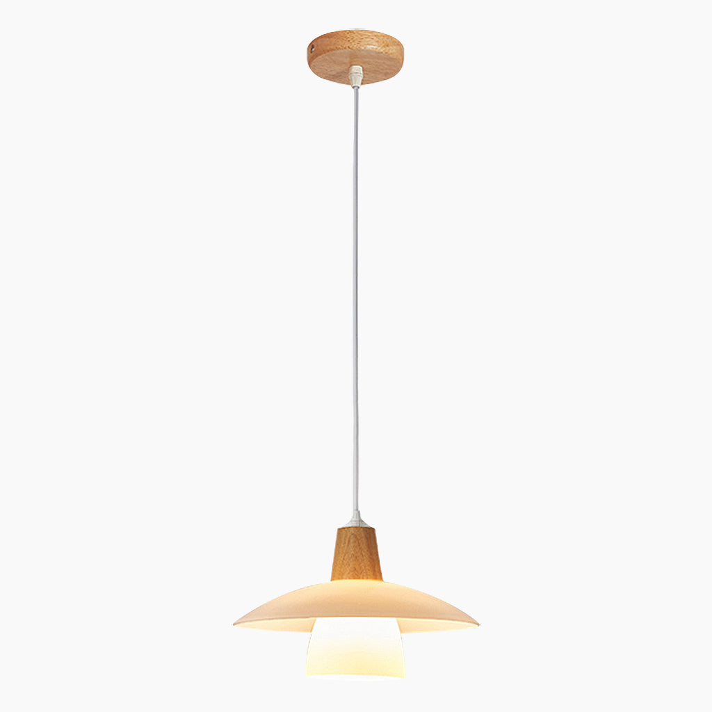 Lampe Pendante Ovni Scandinave en Bois