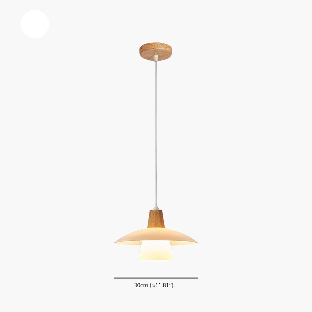 Lampe Pendante Ovni Scandinave en Bois