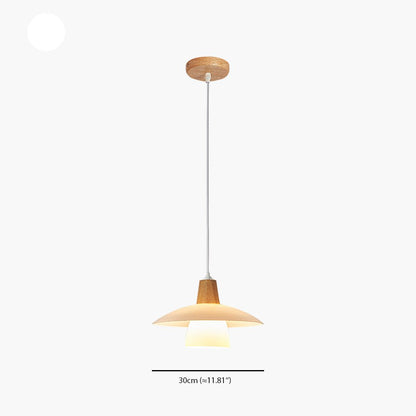 Lampe Pendante Ovni Scandinave en Bois