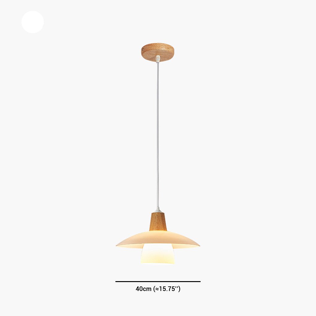 Lampe Pendante Ovni Scandinave en Bois