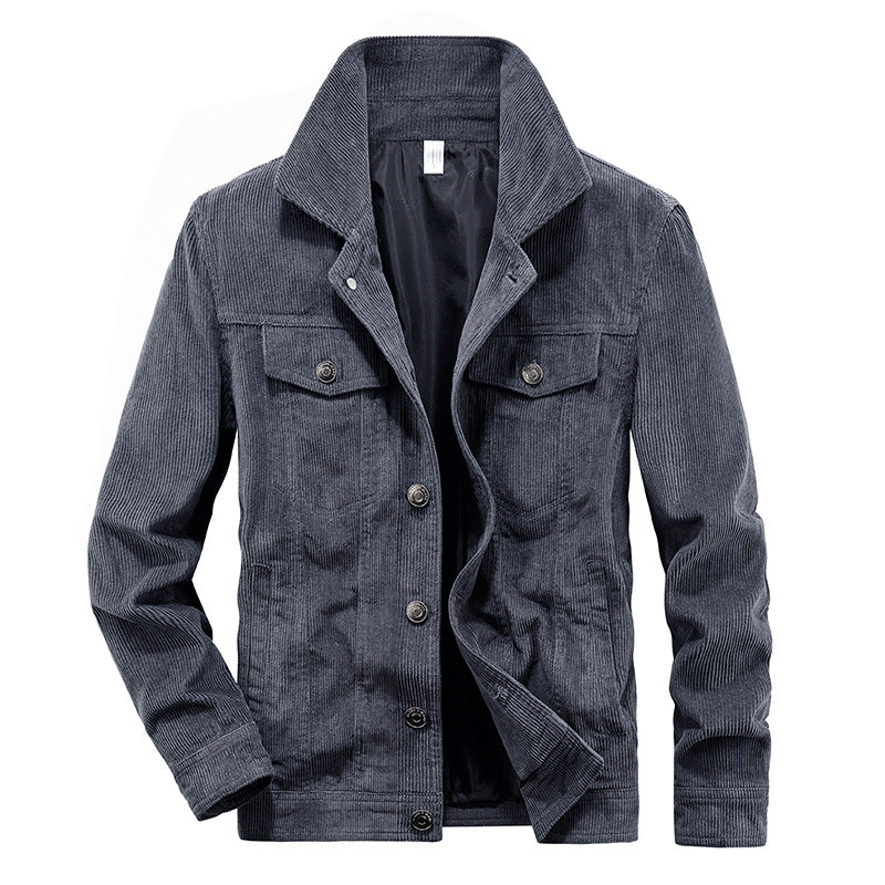 Veste Ajustée en Cordelette Boutonnée pour Homme