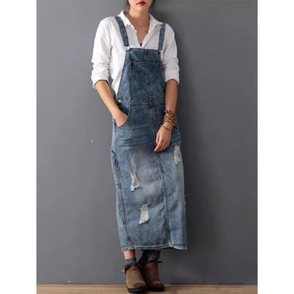 Robe Pinafore en Jean Éblouissante pour Femmes